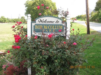 Welcome to Bob McCollum Park sign