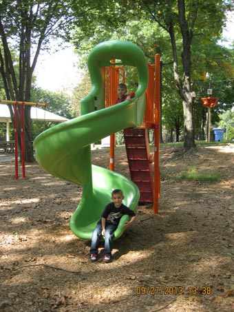 Green Lane Park playground slide